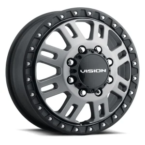 Vision Wheel HD – 408 MANX2 – Grey – 16″x6″ 115mm – All weather Wheels – 408A6681SGBLF